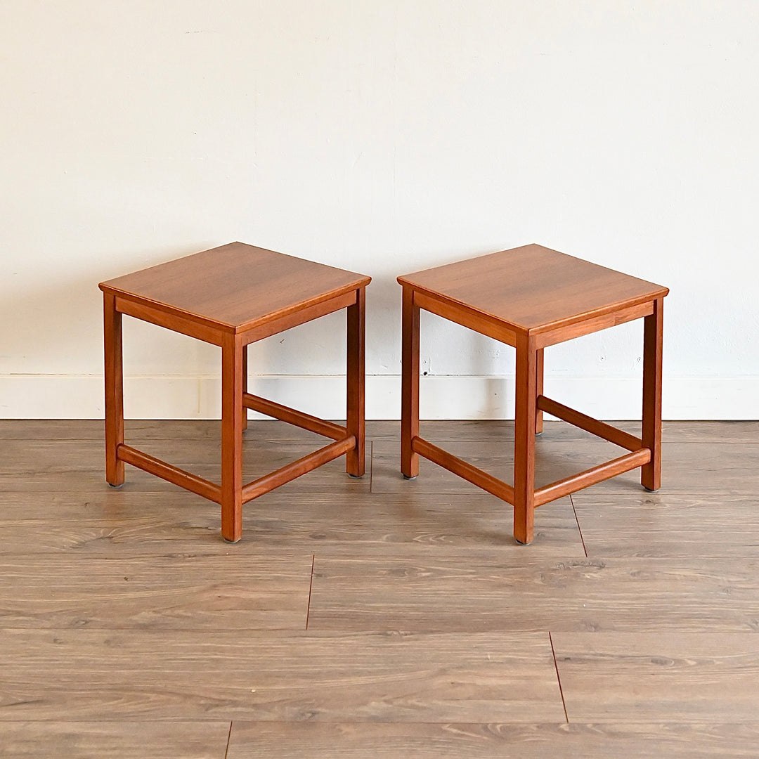 Parker Teak Nesting Table Trio Coffee Side Tables