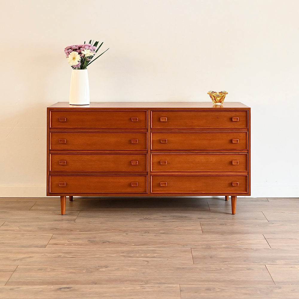 Parker Mid Century Teak Dresser Sideboard Drawers