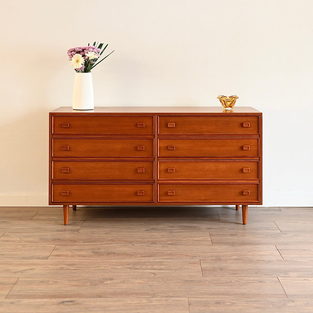 Parker Mid Century Teak Dresser Sideboard Drawers