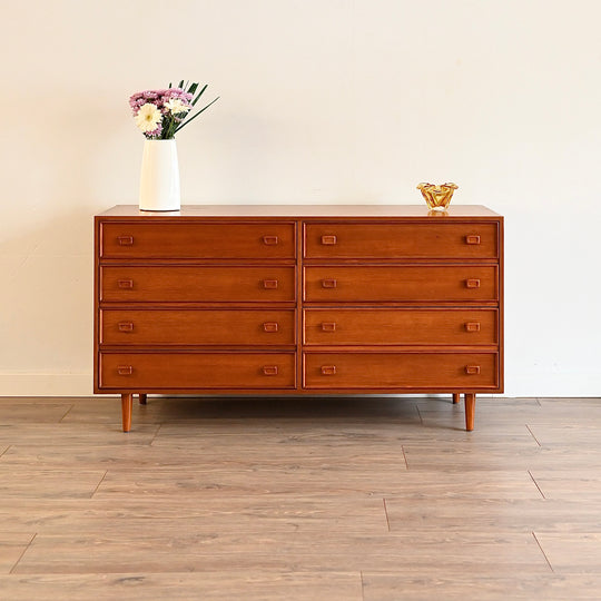 Parker Mid Century Teak Dresser Sideboard Drawers