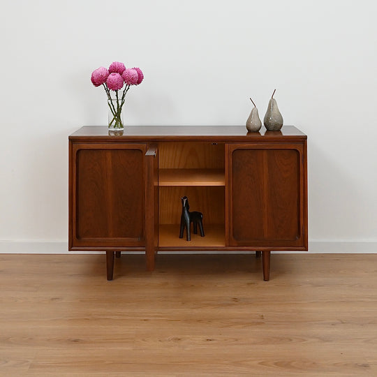 Mid Century Walnut Sideboard Buffet by Chiswell
