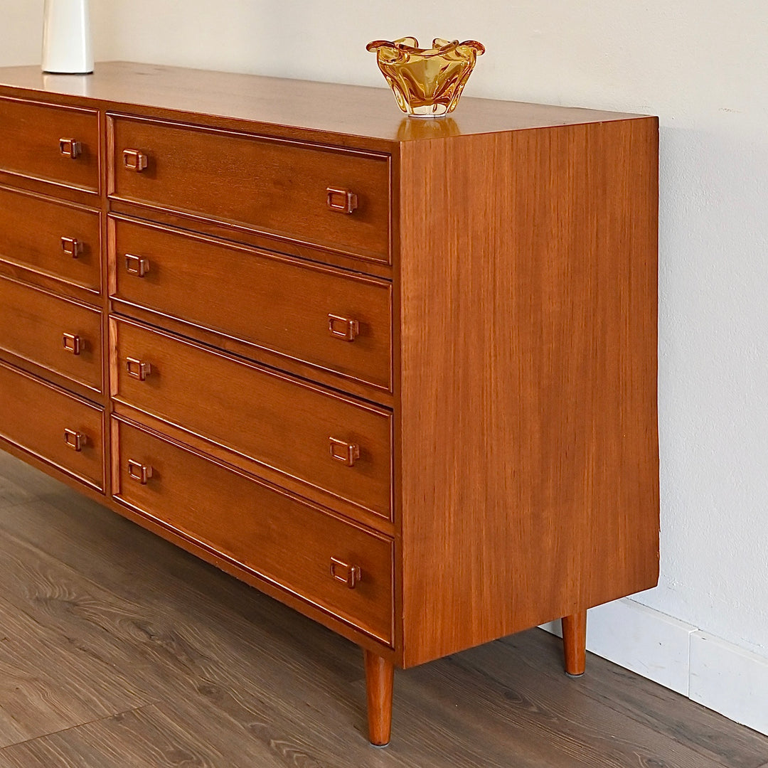 Parker Mid Century Teak Dresser Sideboard Drawers