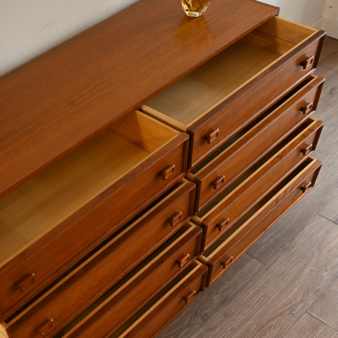 Parker Mid Century Teak Dresser Sideboard Drawers