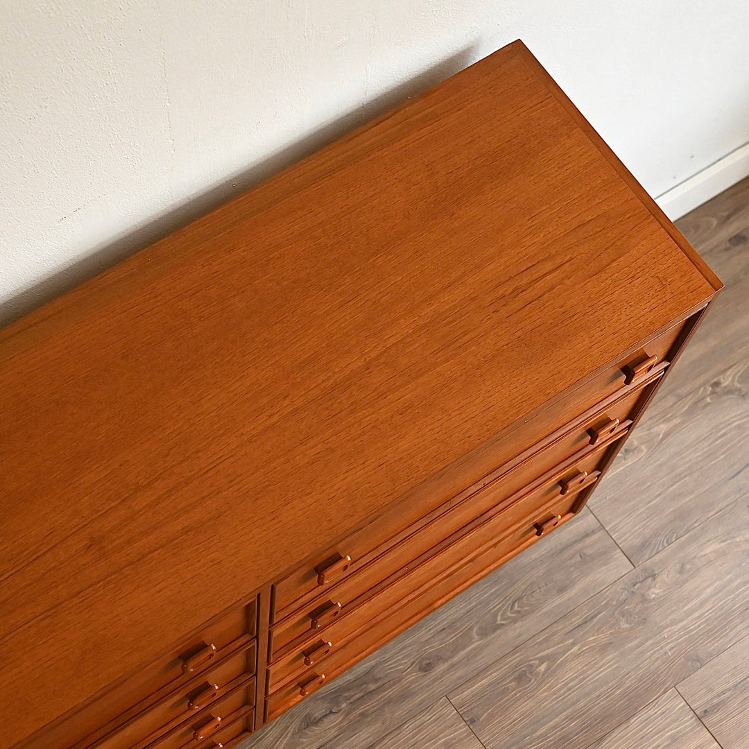 Parker Mid Century Teak Dresser Sideboard Drawers