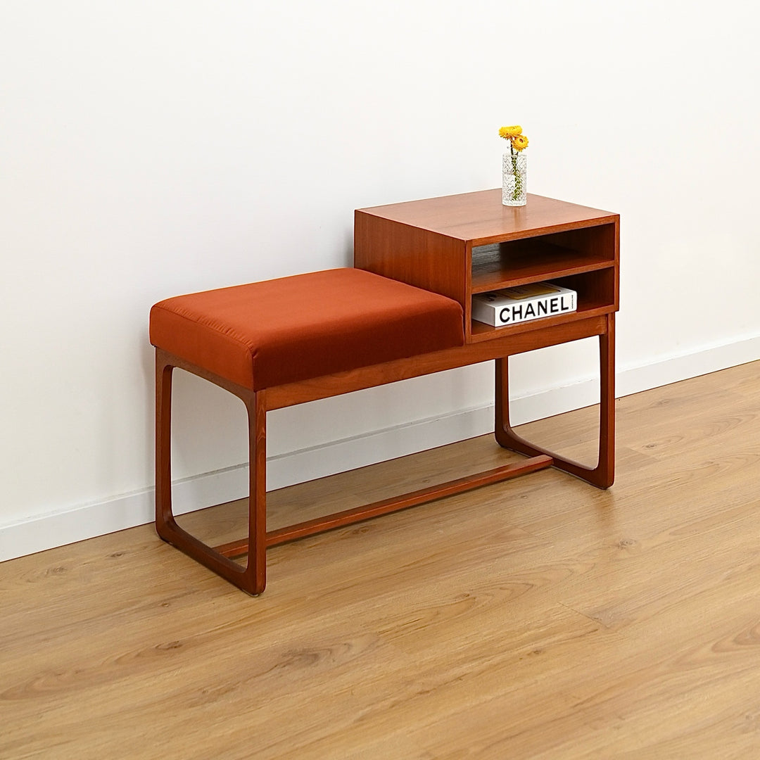 Mid Century Parker Teak Telephone Table Console Table