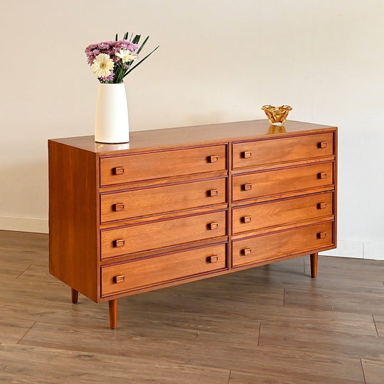 Parker Mid Century Teak Dresser Sideboard Drawers