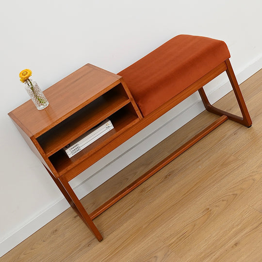 Mid Century Parker Teak Telephone Table Console Table