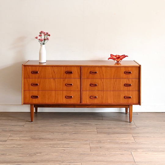 Parker Nordic Teak Dresser Drawers Low Boy