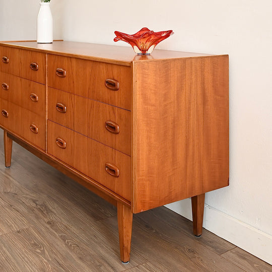 Parker Nordic Teak Dresser Drawers Low Boy