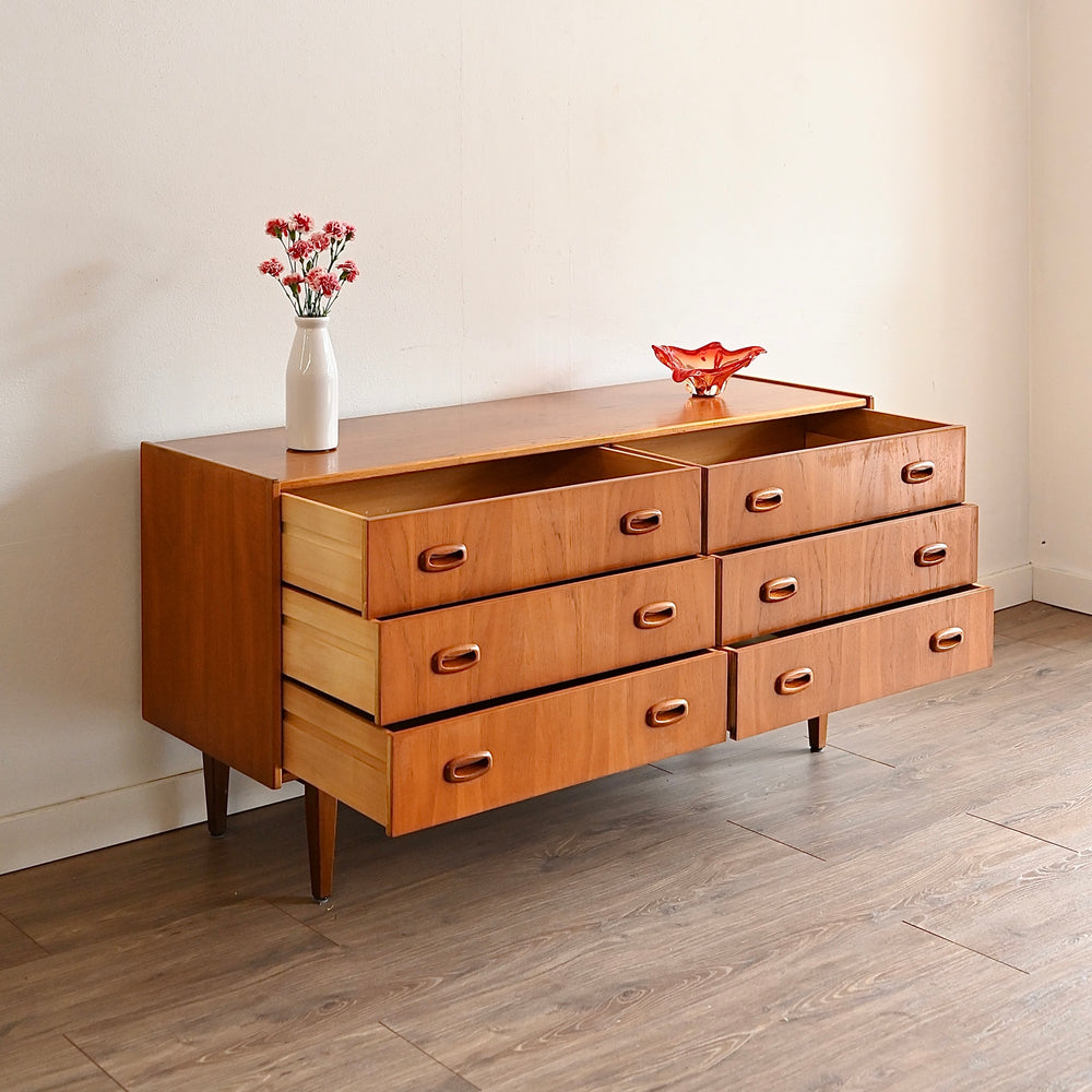 Parker Nordic Teak Dresser Drawers Low Boy