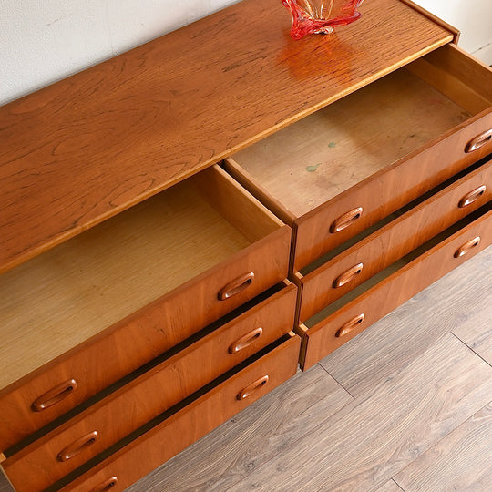 Parker Nordic Teak Dresser Drawers Low Boy