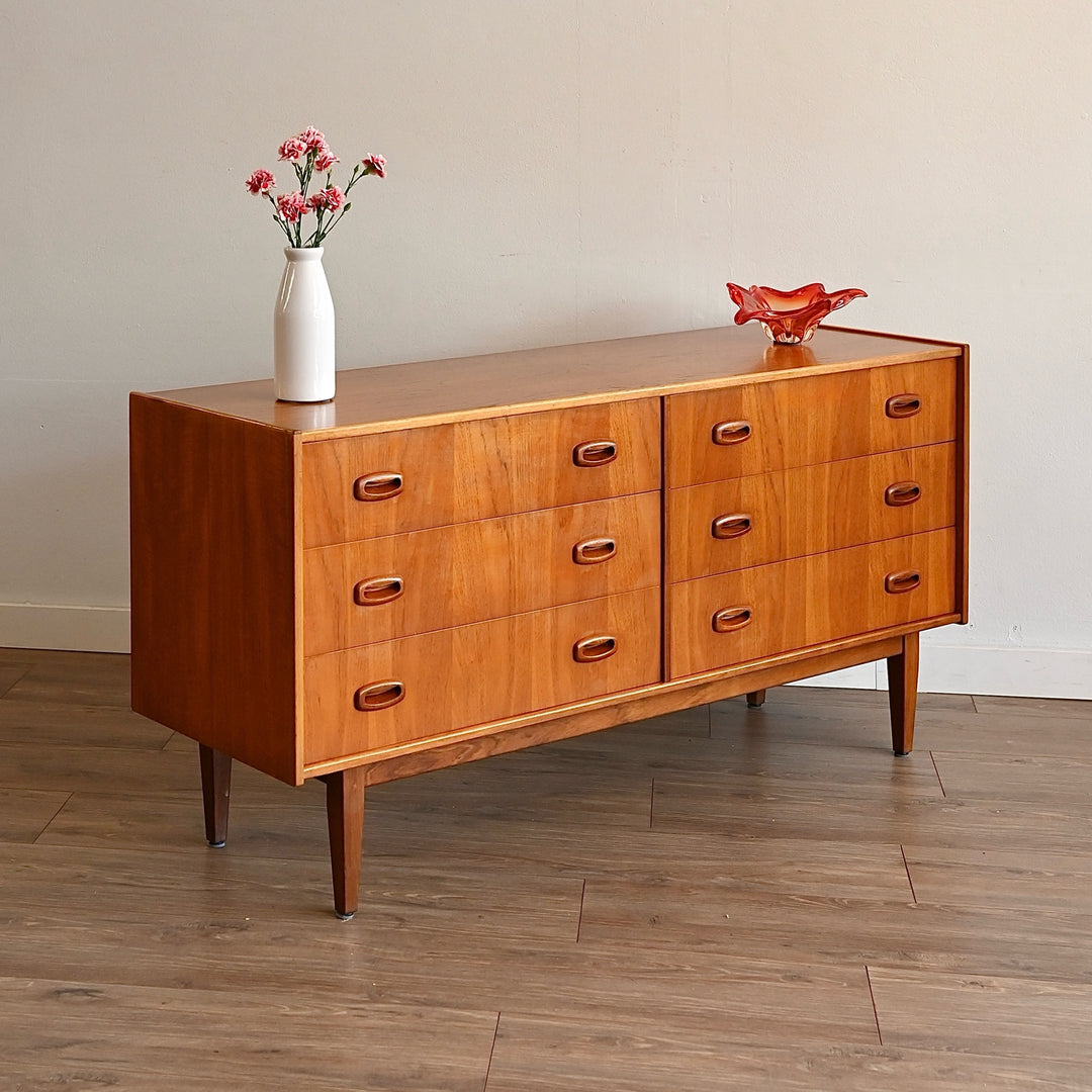 Parker Nordic Teak Dresser Drawers Low Boy
