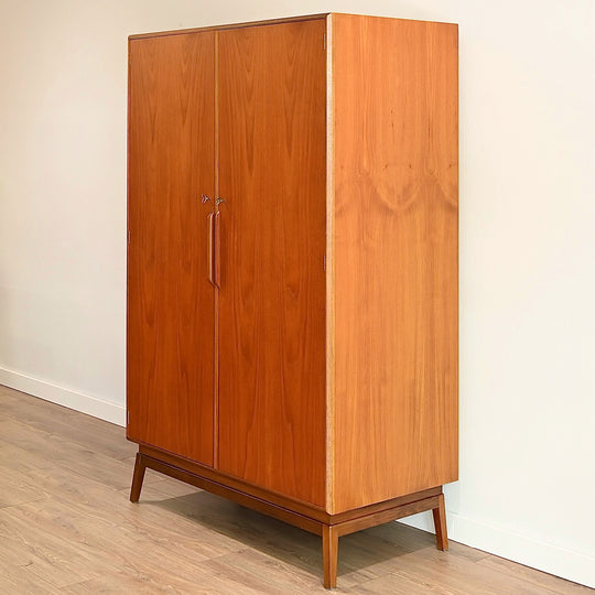 Mid Century Teak Wardrobe Closet by Maison Paul - 2 available