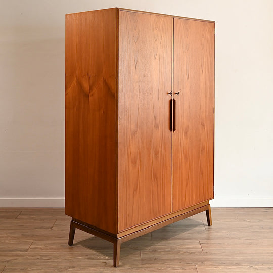 Mid Century Teak Wardrobe Closet by Maison Paul - 2 available