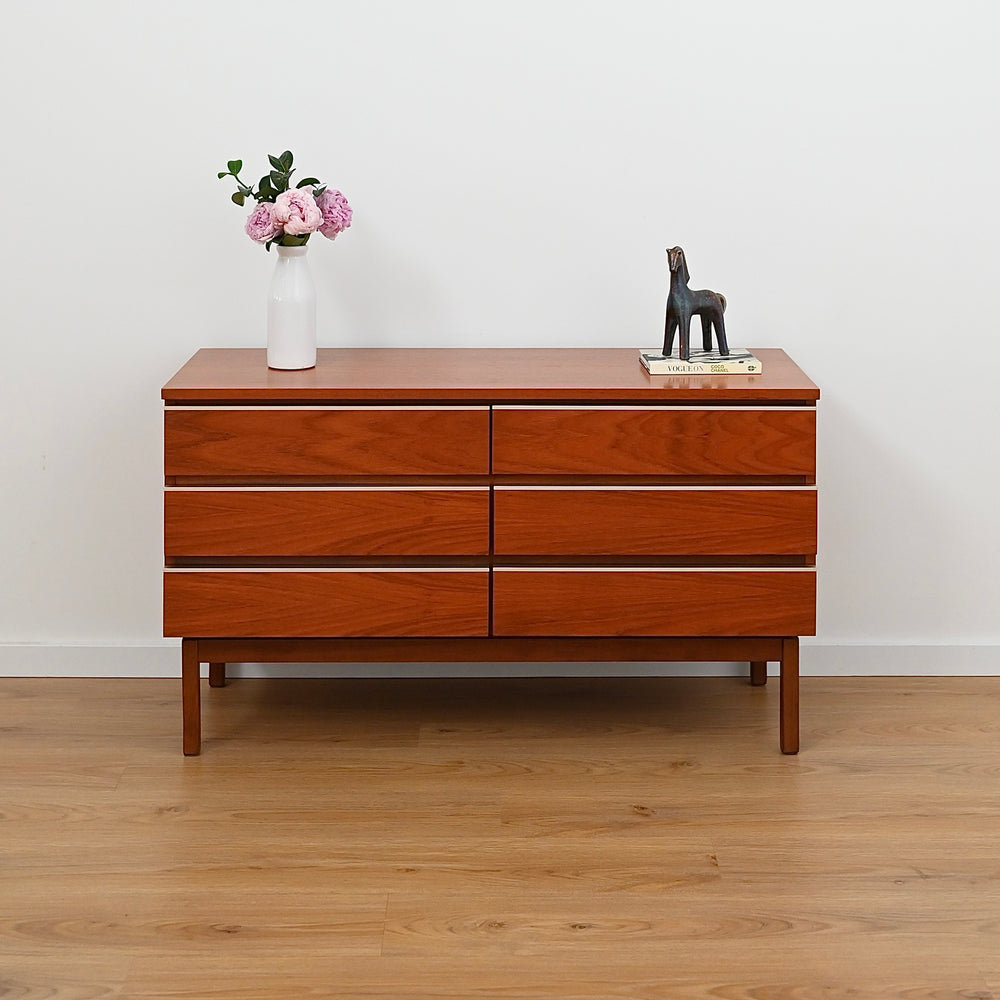 Mid Century Teak “Fleredo” Dresser Drawers by Fler