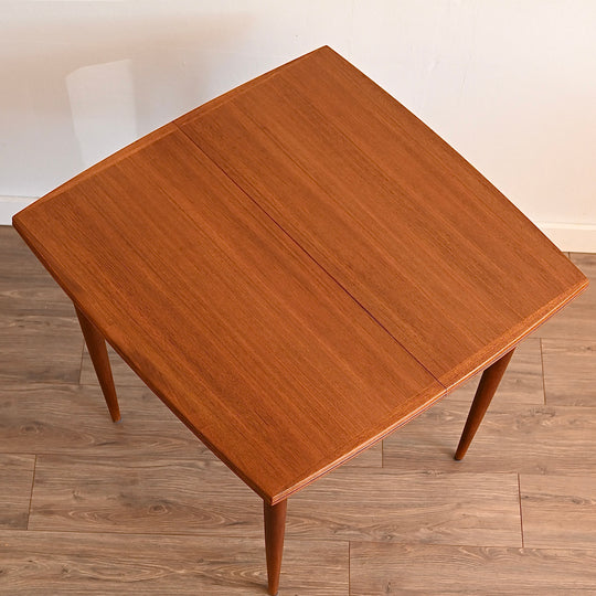 Parker Teak Mid Century Square Extendable Dining Table