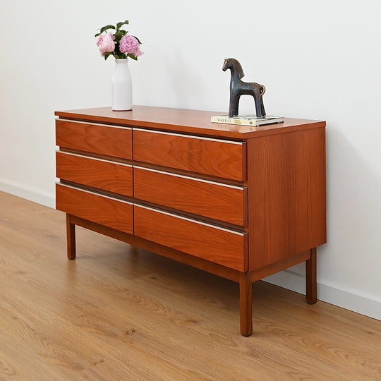 Mid Century Teak “Fleredo” Dresser Drawers by Fler