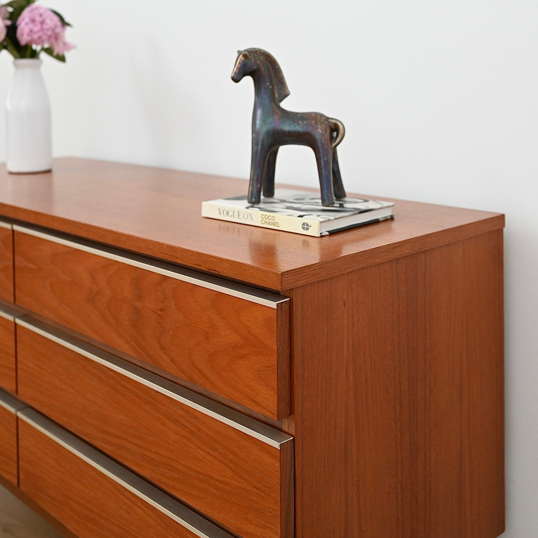 Mid Century Teak “Fleredo” Dresser Drawers by Fler
