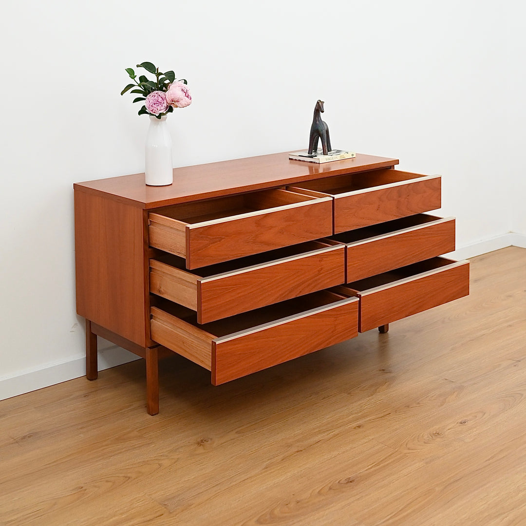 Mid Century Teak “Fleredo” Dresser Drawers by Fler