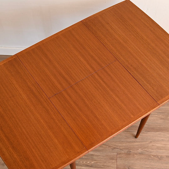 Parker Teak Mid Century Square Extendable Dining Table