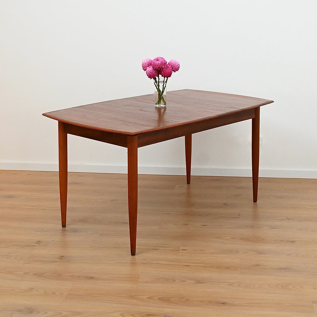 Mid Century Teak Extendable Dining Table by Moderntone - Refinished