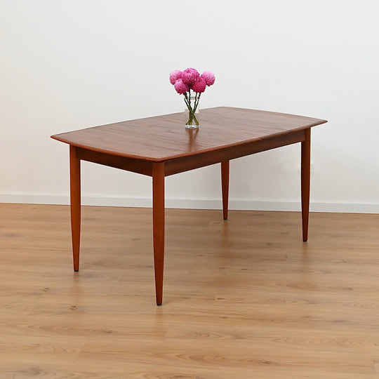 Mid Century Teak Extendable Dining Table by Moderntone - Refinished