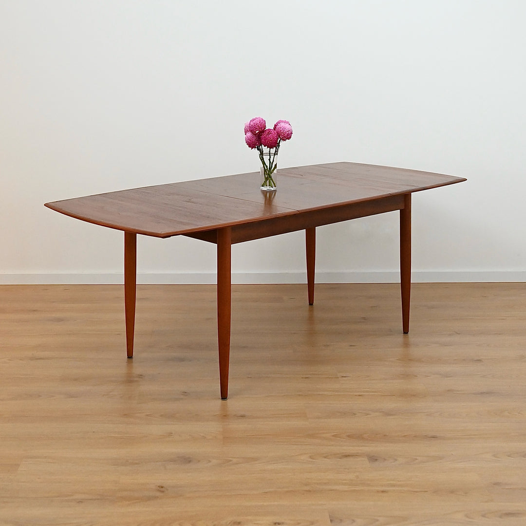 Mid Century Teak Extendable Dining Table by Moderntone - Refinished