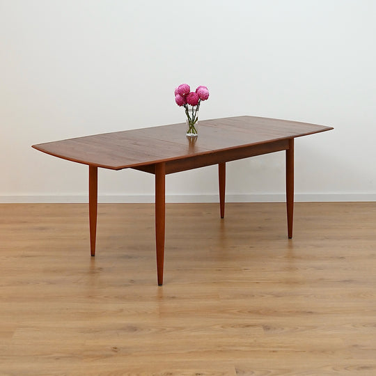 Mid Century Teak Extendable Dining Table by Moderntone - Refinished