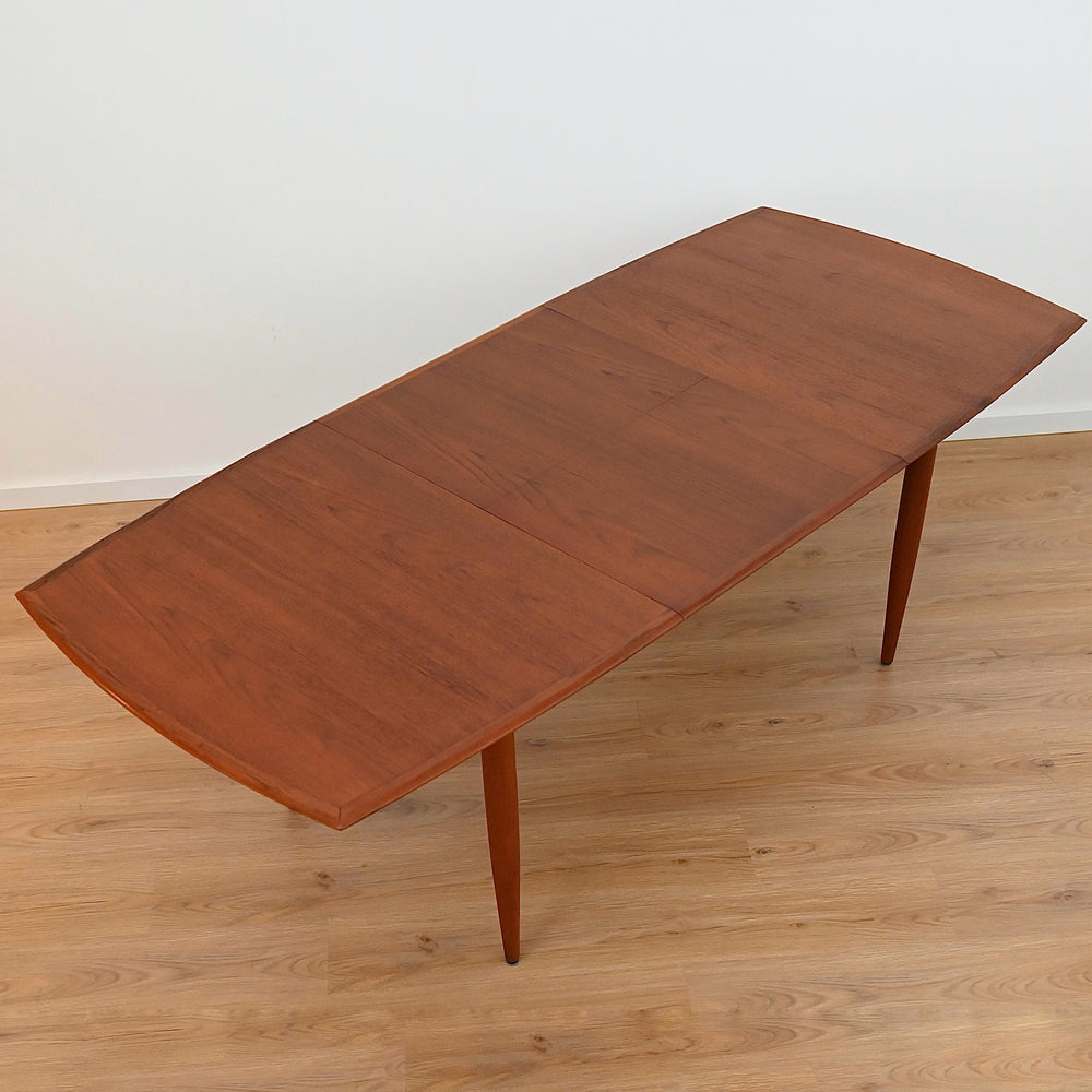 Mid Century Teak Extendable Dining Table by Moderntone - Refinished