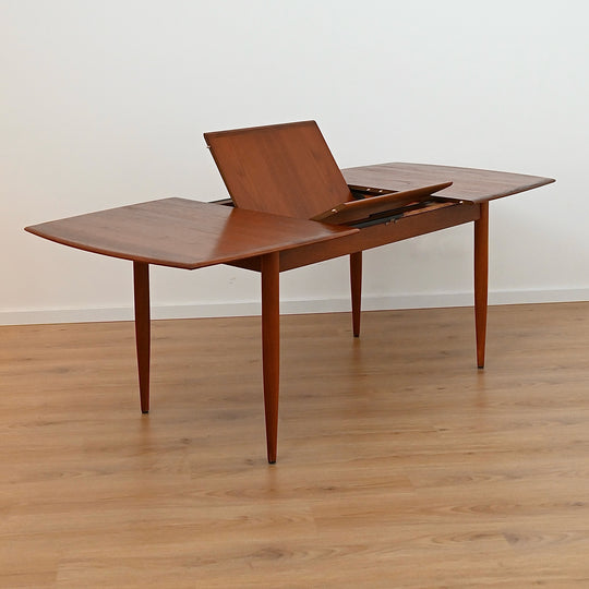 Mid Century Teak Extendable Dining Table by Moderntone - Refinished