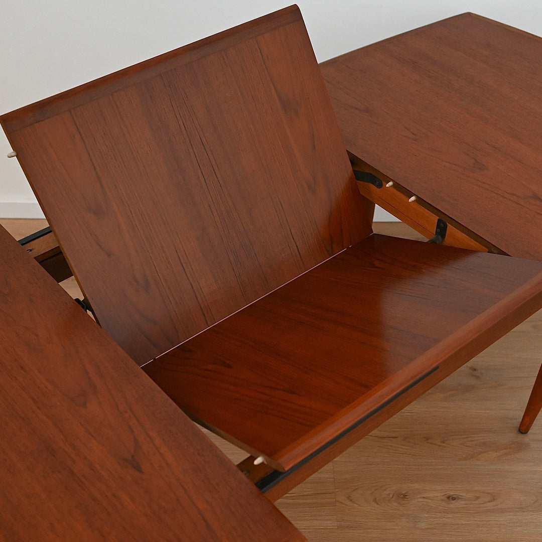 Mid Century Teak Extendable Dining Table by Moderntone - Refinished