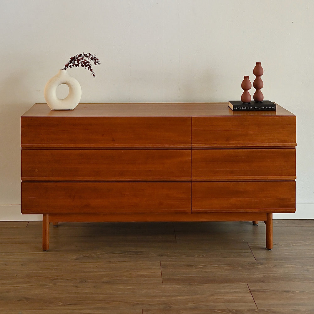 Mid Century Teak Sideboard Dresser Drawers Low Boy by Parker