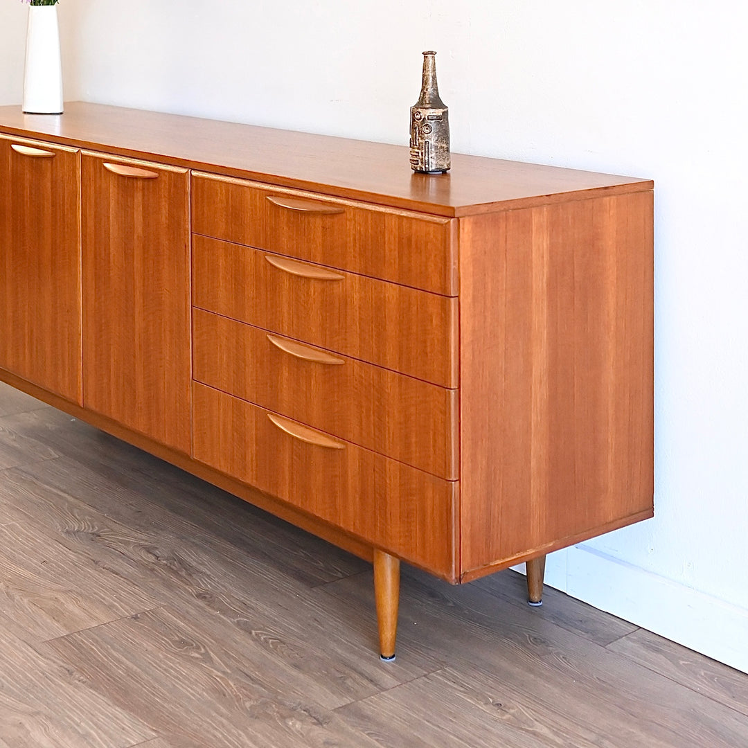 Mid Century Teak Sideboard Buffet by Cressy