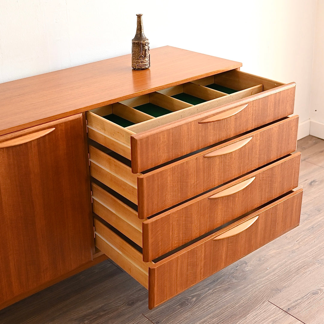Mid Century Teak Sideboard Buffet by Cressy