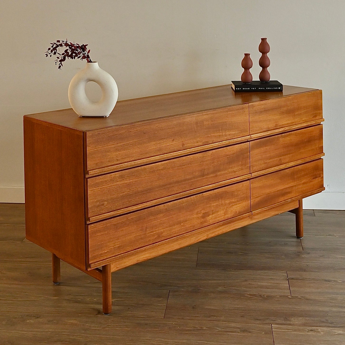 Mid Century Teak Sideboard Dresser Drawers Low Boy by Parker