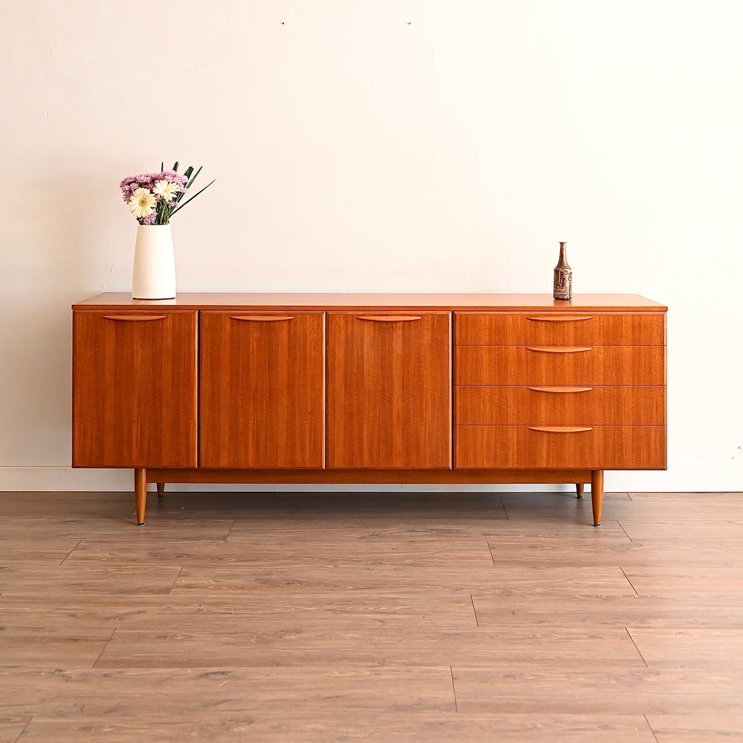 Mid Century Teak Sideboard Buffet by Cressy