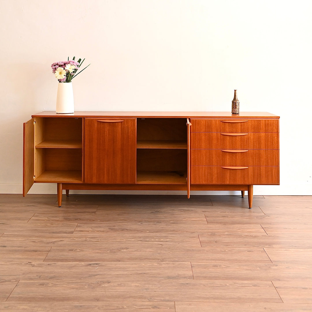 Mid Century Teak Sideboard Buffet by Cressy