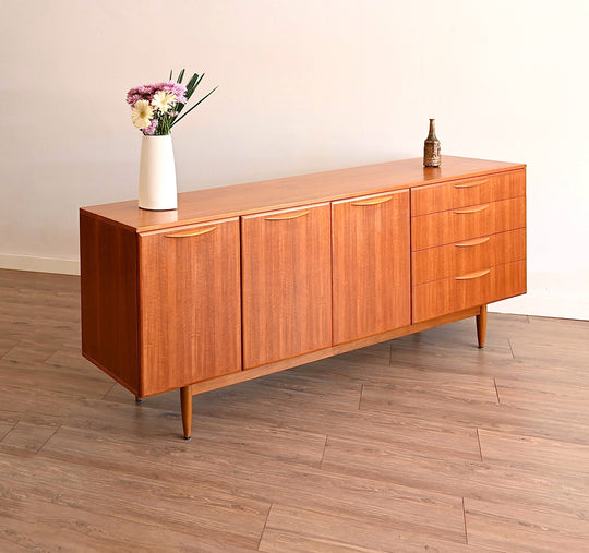 Mid Century Teak Sideboard Buffet by Cressy