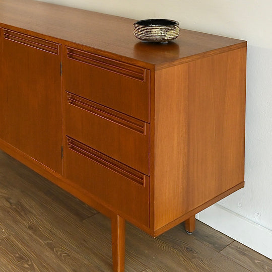 Mid Century Teak Sideboard LP Record Cabinet by Wrightbilt