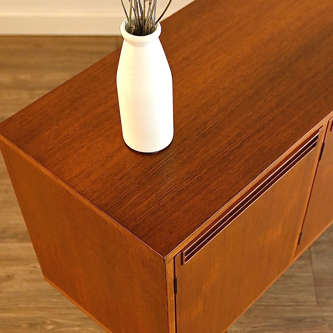 Mid Century Teak Sideboard LP Record Cabinet by Wrightbilt