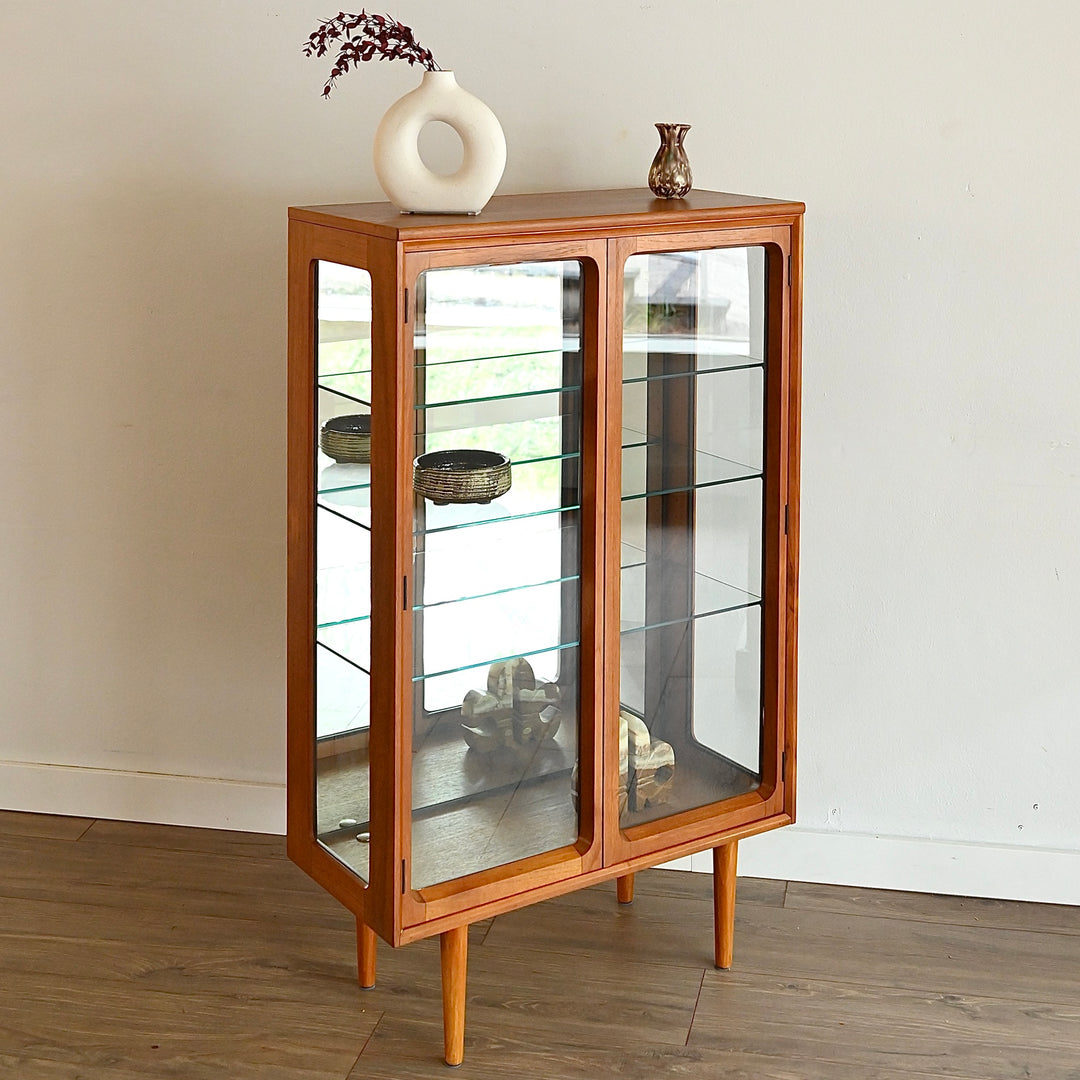 Mid Century Teak Sideboard Display Cabinet by Chiswell