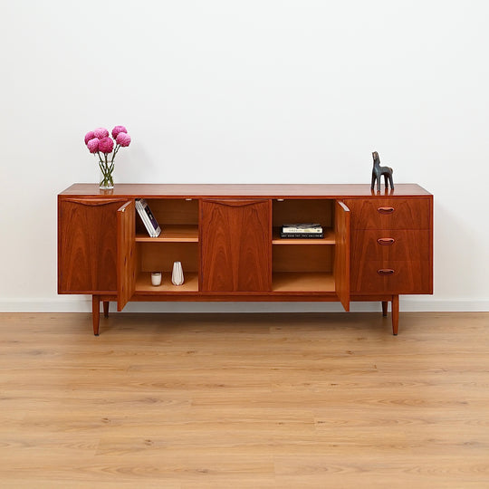 Mid Century Teak Sideboard Buffet Cabinet by Chiswell - Refinished