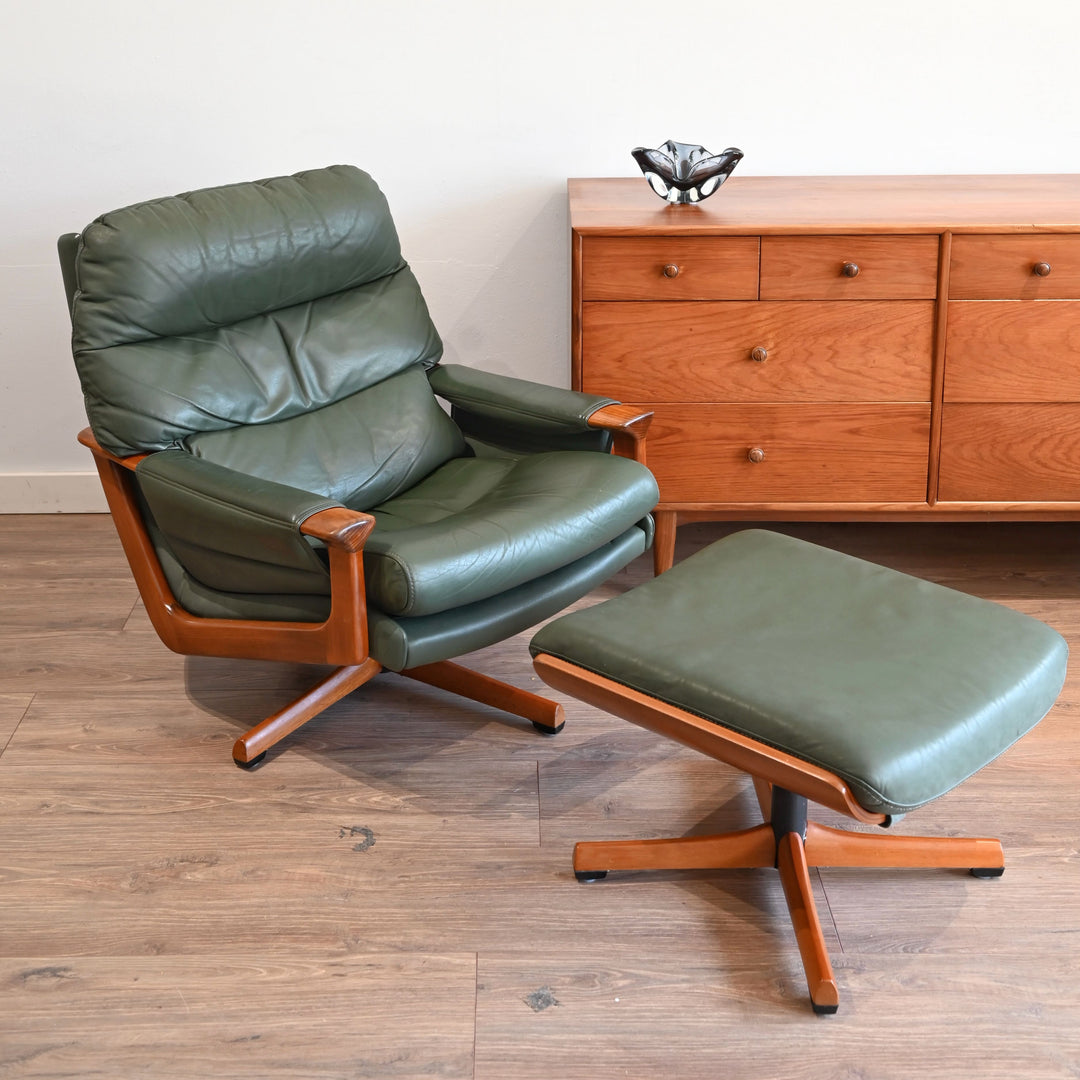 Mid Century Retro Tessa T21 Swivel Armchair and Ottoman