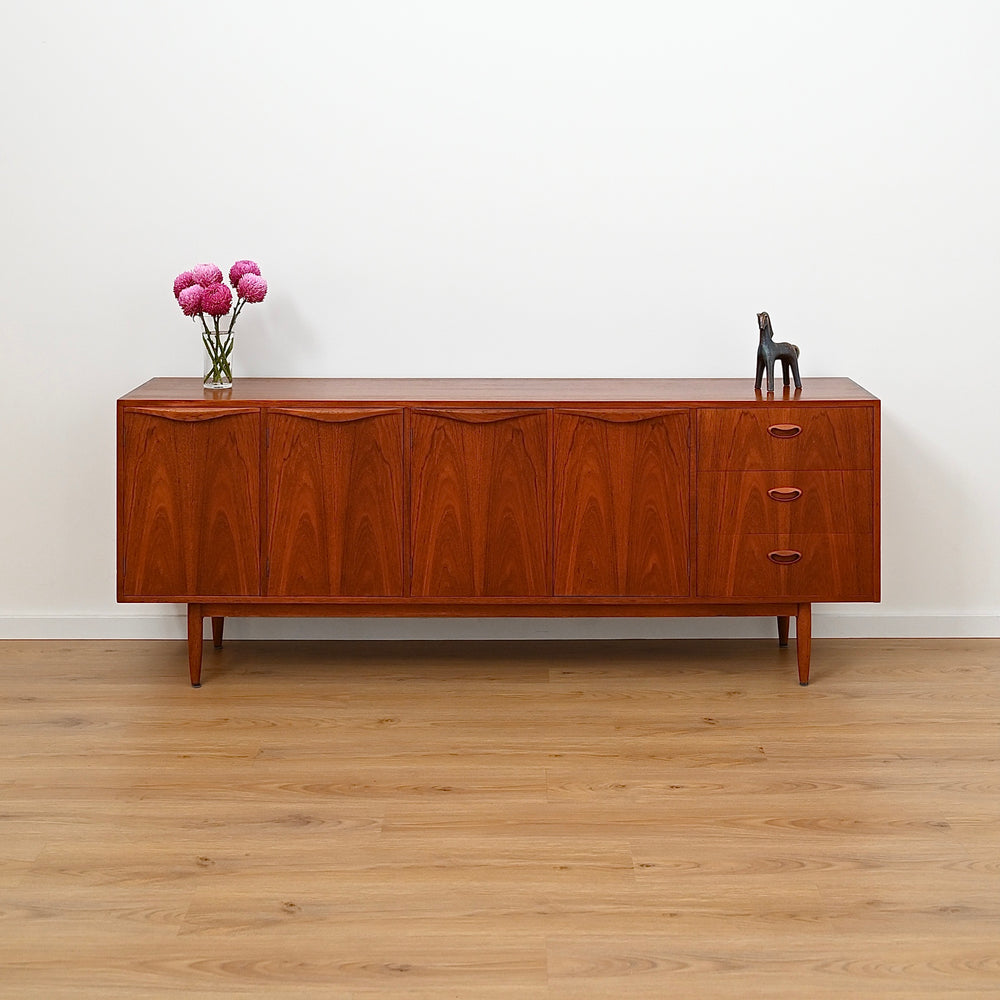 Mid Century Teak Sideboard Buffet Cabinet by Chiswell - Refinished
