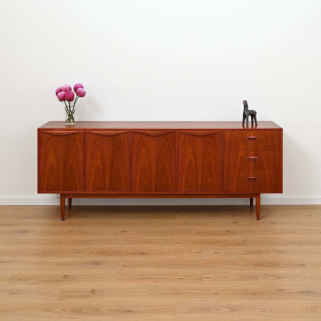 Mid Century Teak Sideboard Buffet Cabinet by Chiswell - Refinished