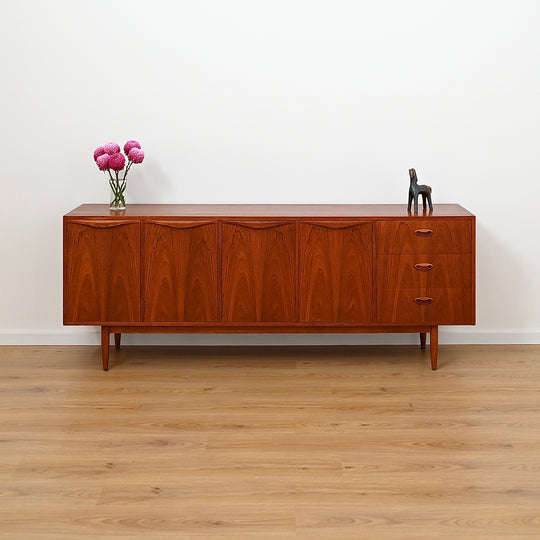Mid Century Teak Sideboard Buffet Cabinet by Chiswell - Refinished