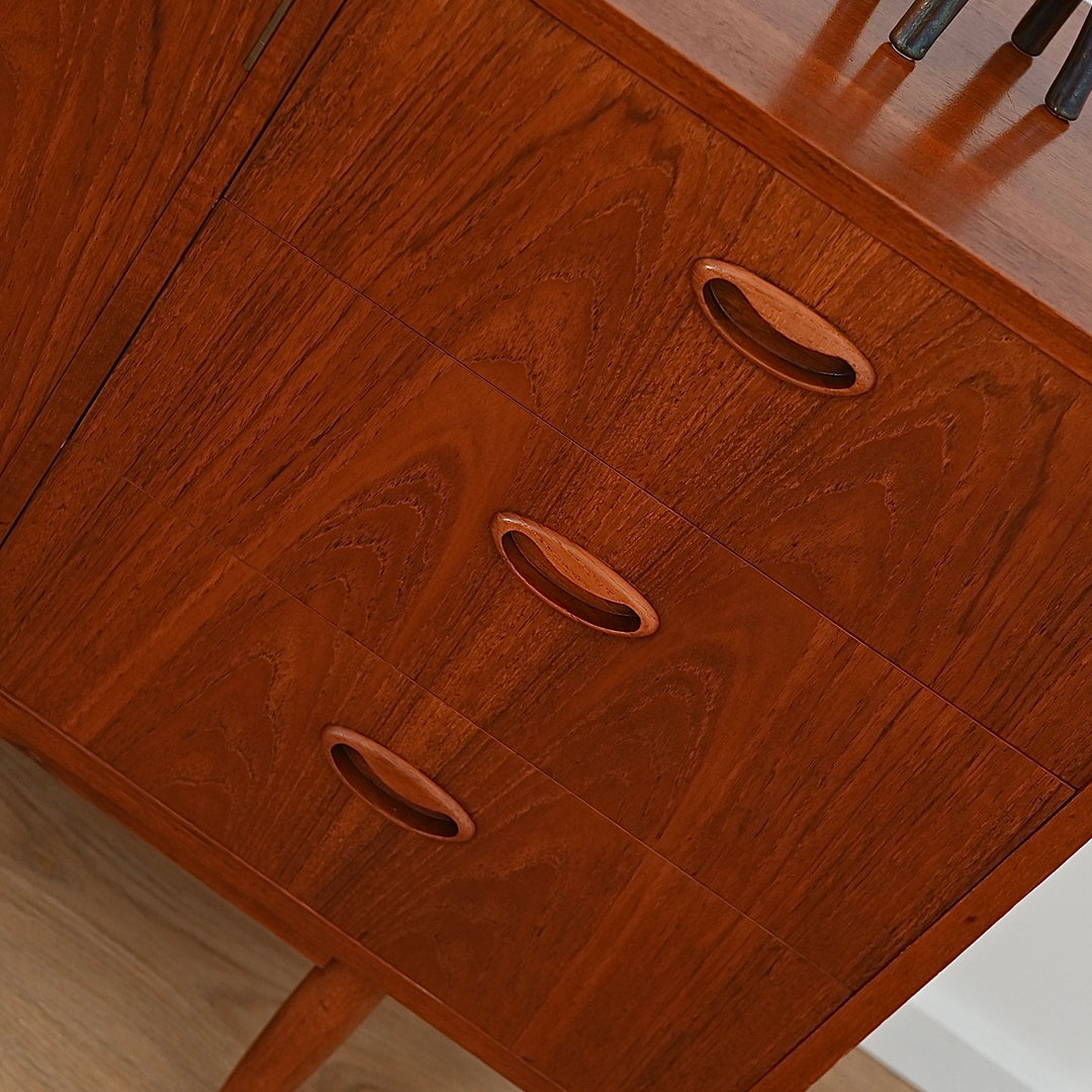 Mid Century Teak Sideboard Buffet Cabinet by Chiswell - Refinished