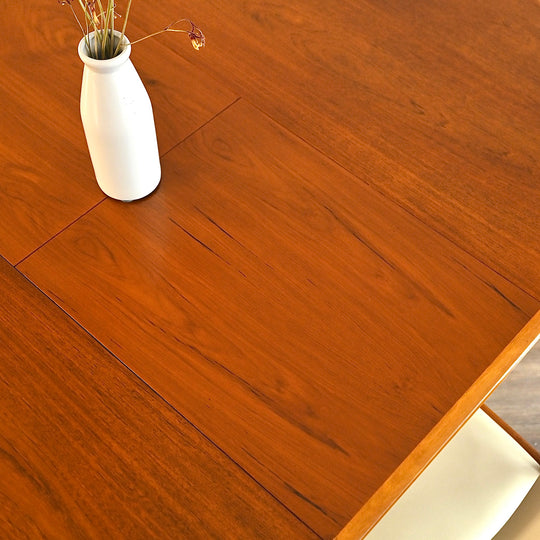 Mid Century Teak Round Extendable Dining Table