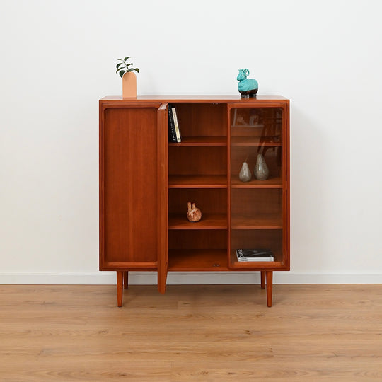 Mid Century Teak Sideboard Credenza Display Cabinet by Chiswell
