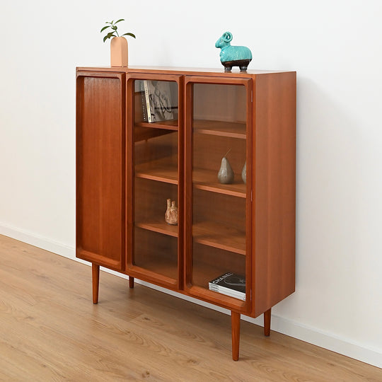 Mid Century Teak Sideboard Credenza Display Cabinet by Chiswell